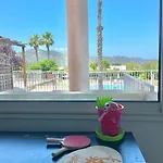 Climatise Avec Terrasse Coucher De Soleil Menage Compris Pour 2 A 3 Personnes Dans Un Parc Calme Avec Double Piscine Au Sel Et Parking Prive Protege Proche Et Port