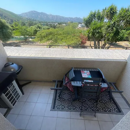 Climatise Avec Terrasse Coucher De Soleil Menage Compris Pour 2 A 3 Personnes Dans Un Parc Calme Avec Double Piscine Au Sel Et Parking Prive Protege Proche Et Port * Saint-Florent (Corsica)