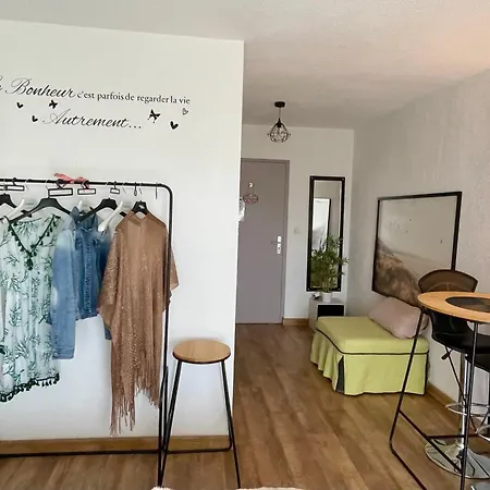 Climatise Avec Terrasse Coucher De Soleil Menage Compris Pour 2 A 3 Personnes Dans Un Parc Calme Avec Double Piscine Au Sel Et Parking Prive Protege Proche Et Port Διαμέρισμα